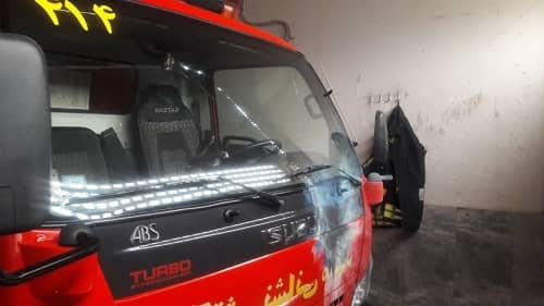برخورد نارنجک با خودروی آتش نشانی در چهارشنبه سوری