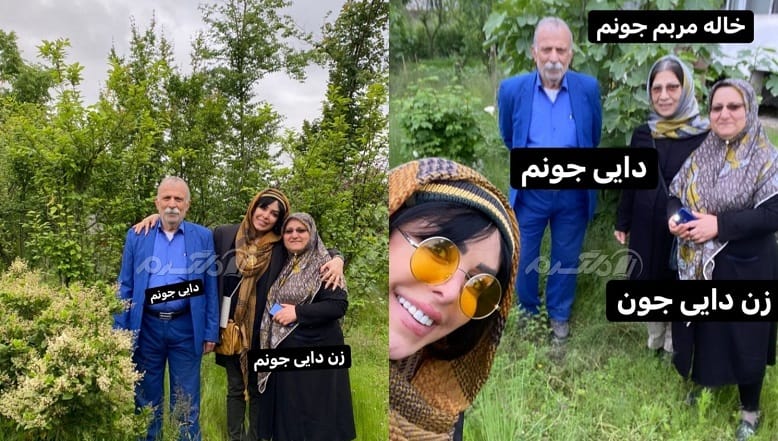 فلور نظری با خانواده به دشت و دمن زده است.