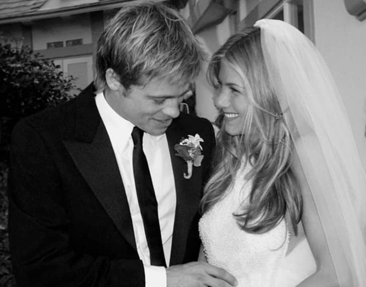 مراسم عروسی جنیفر آنیستون و برد پیت در سال 2000