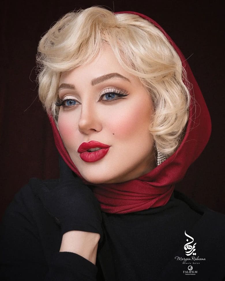 آرام جعفری خودش را شبیه به مرلین مونرو کرده بود.