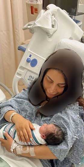 چهره واقعی "همسر ساسی مانکن" هنگام زایمان دیده شد/ عکس