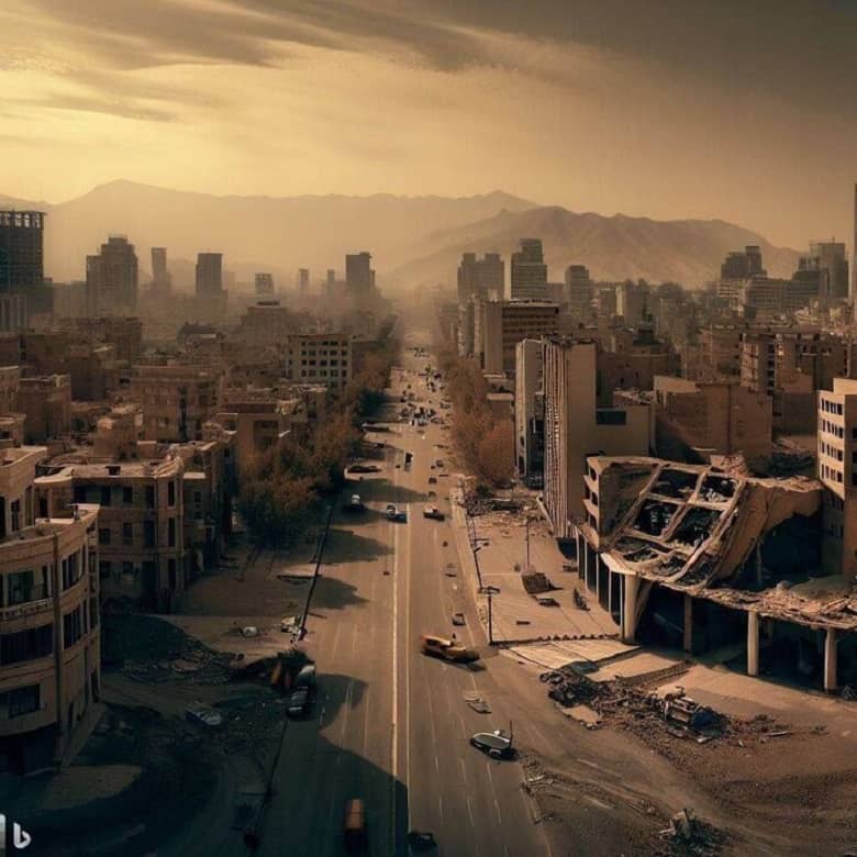 تصاویر مخوف هوش مصنوعی از سال ۱۴۵۰ تهران!