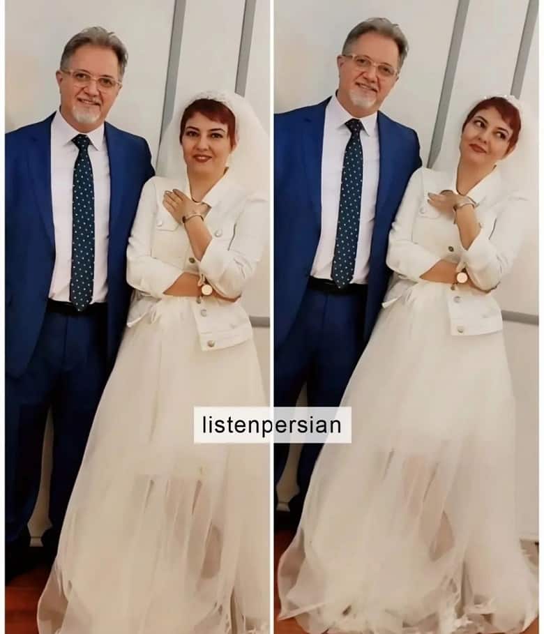 تصاویر/ لباس عروس شیک و سرسنگین و متفاوت خانم بازیگر تازه عروس