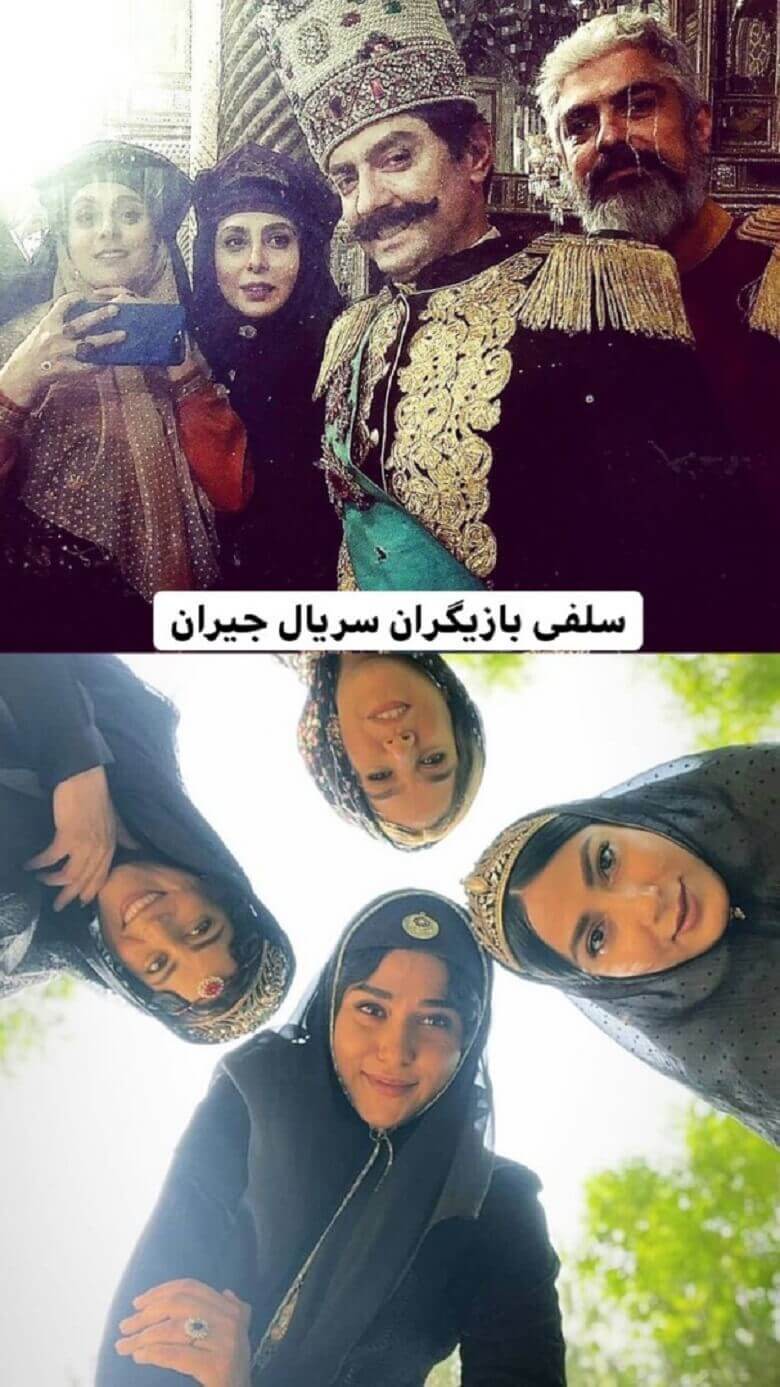 پریناز ایزدیار و بازیگران جیران سلفی گرفتند