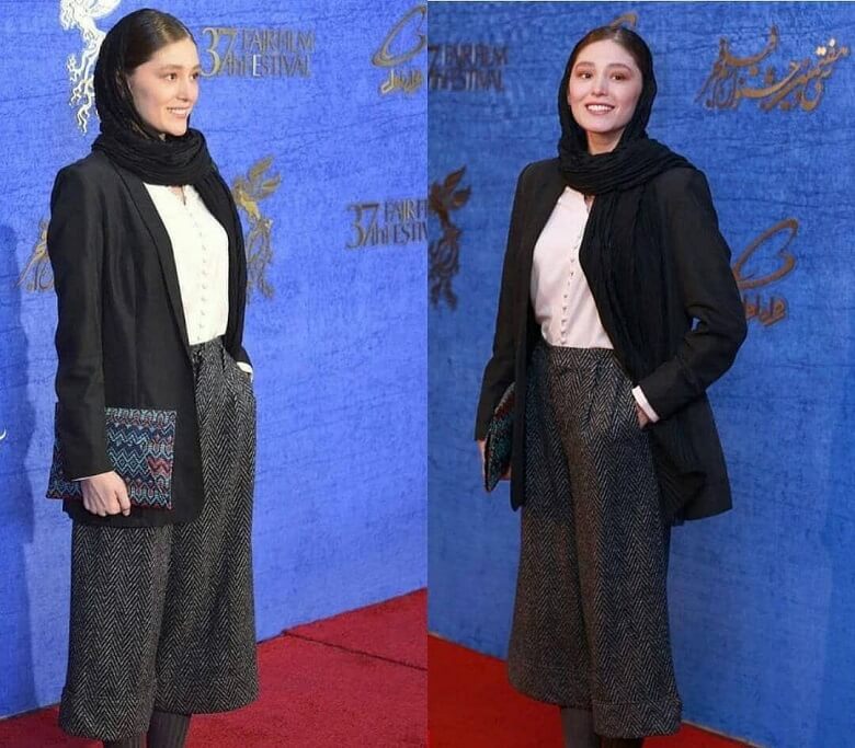 فرشته حسینی از استایل انچرال در لباس‌هایش استفاده می‌کند.